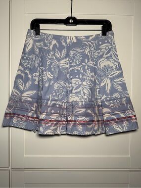 Y2K Colour Eighteen Floral Pleated Embroidered Mini Skirt Summer Coastal